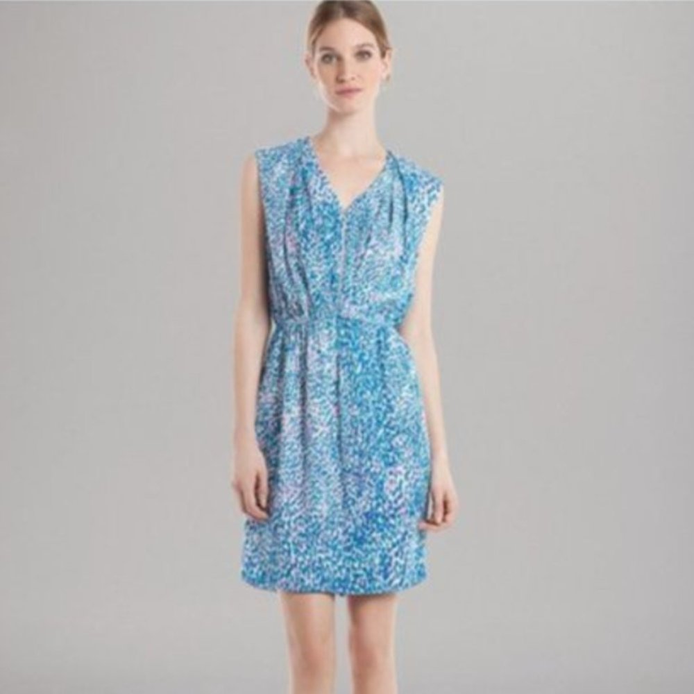 🌺 SALE - Sandro Dress Rebelle Silk Cheetah Print Blue Pink (Sz 2)